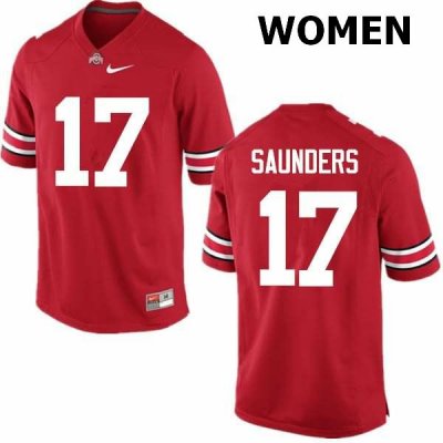 Women's Ohio State Buckeyes #17 C.J. Saunders Black Nike NCAA Limited College Football Jersey August UHJ4344QZ
